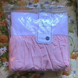 Crib Skirt In Blush pink 100% Percale